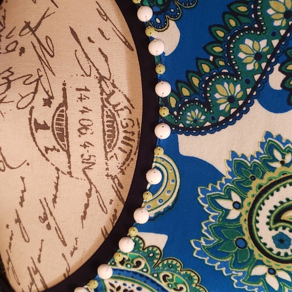 Ruby Rd Lady's Crewneck Rouched Tied Side With Neckline Embellishments - Picture 5 of 9